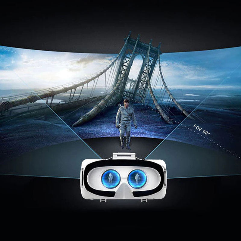 משקפי VR עם אוזניות ושלט