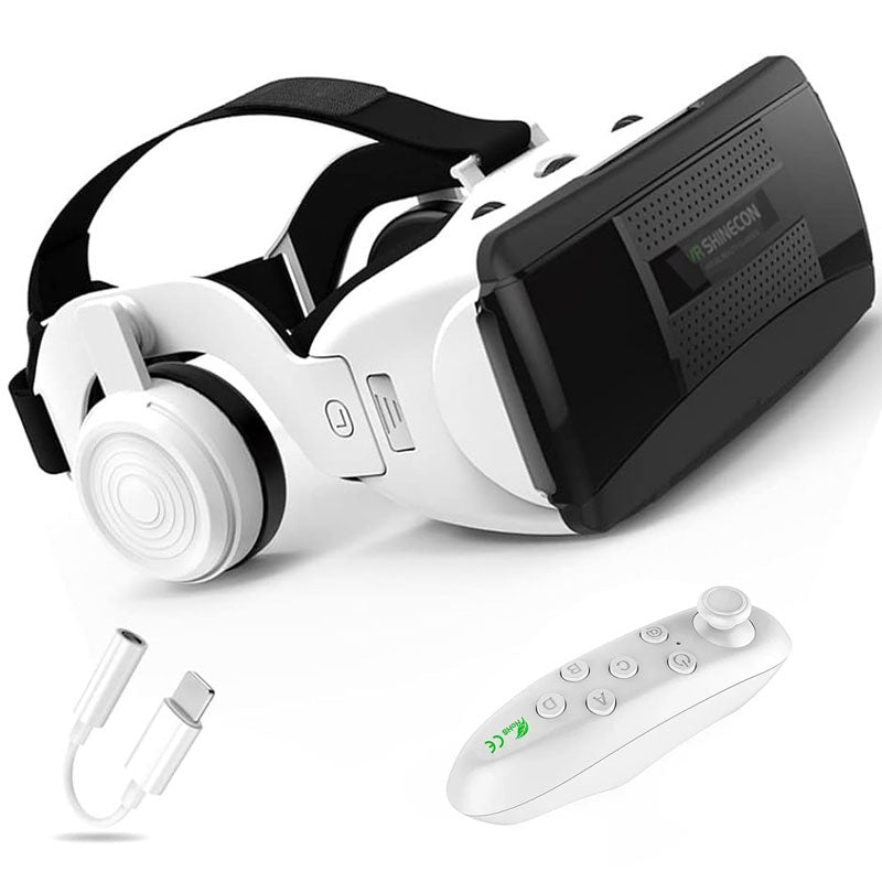 משקפי VR עם אוזניות ושלט