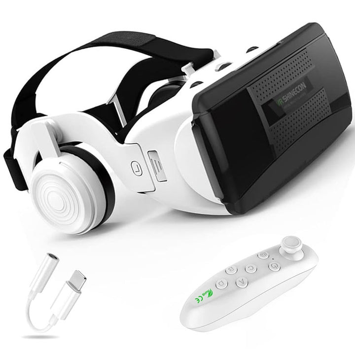 משקפי VR עם אוזניות ושלט