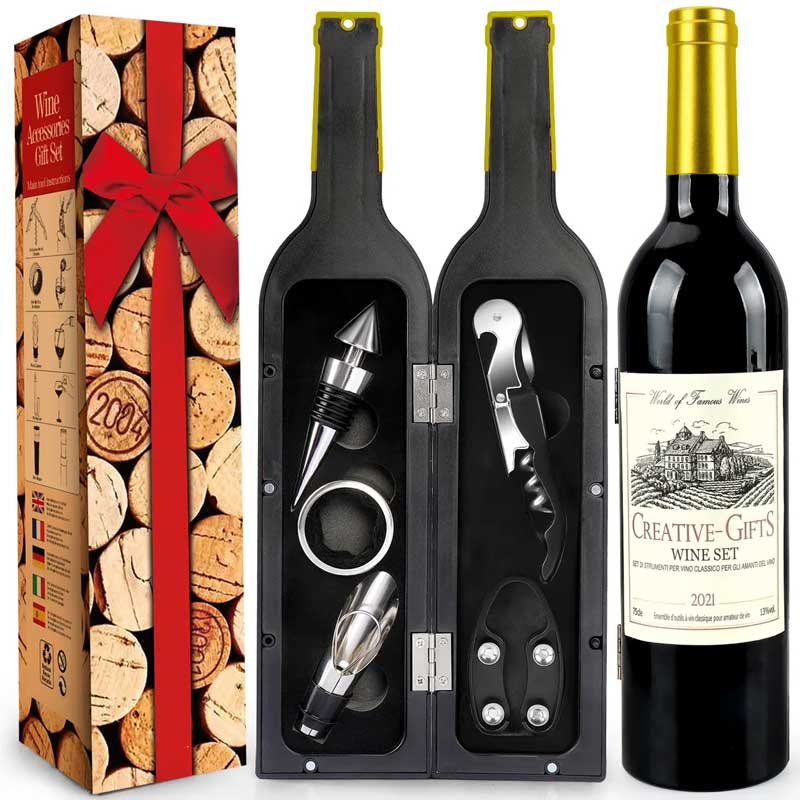 סט אביזרי יין בתוך בקבוק