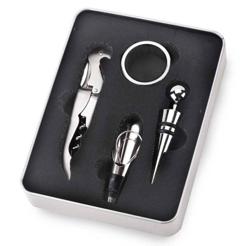 סט אביזרים ופותחן יין