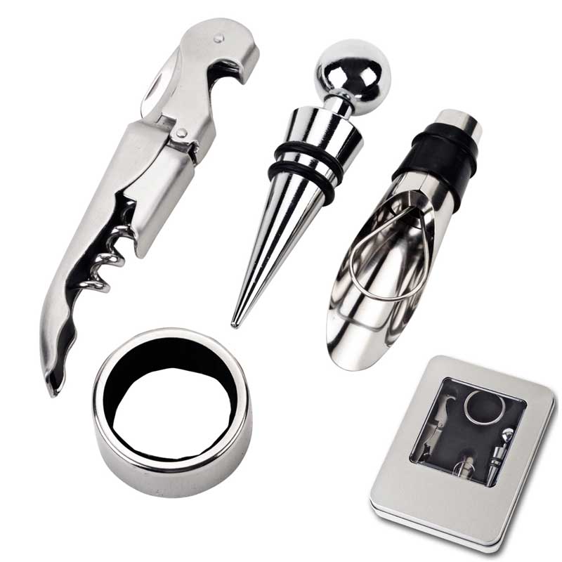 סט אביזרים ופותחן יין