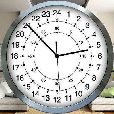שעון קיר 24 שעות
