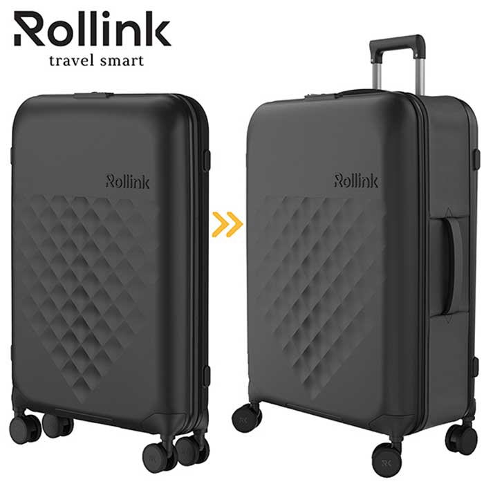 מזוודה מתקפלת רולינק FLEX 360 SPINNER גודל 29 אינץ' 4 גלגלים - שחור