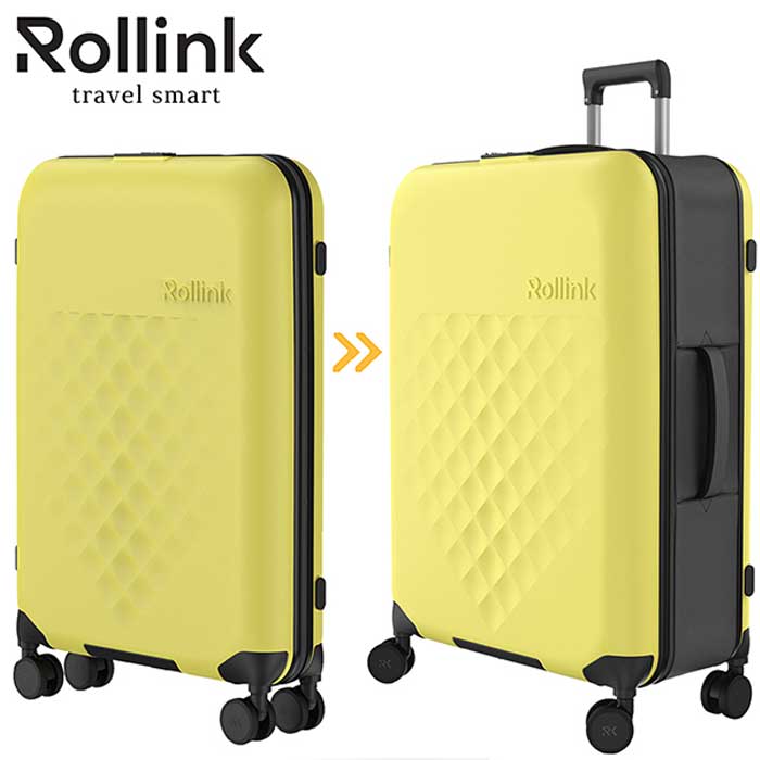 מזוודה מתקפלת רולינק FLEX 360 SPINNER גודל 29 אינץ' 4 גלגלים - צהוב