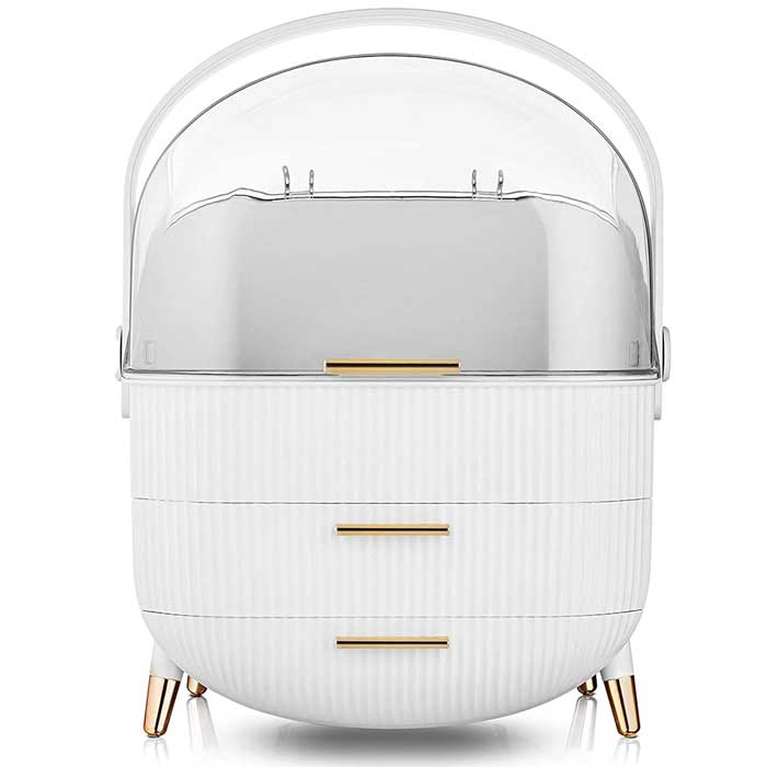 מעמד שולחני לאביזרי איפור