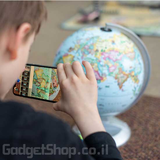 גלובוס אינטראקטיבי מואר ובעברית לילדים