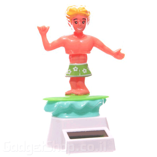 רקדן סולארי גולש על הגלים