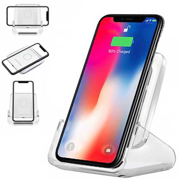 מטען שולחני לסמארטפון עם מטען אלחוטי 10W