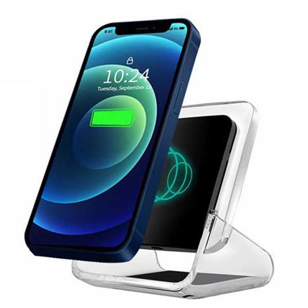 מטען שולחני לסמארטפון עם מטען אלחוטי 10W