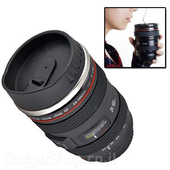 כוס טרמית בעיצוב עדשה