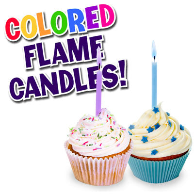 נרות להבה צבעונית - 12 יחידות