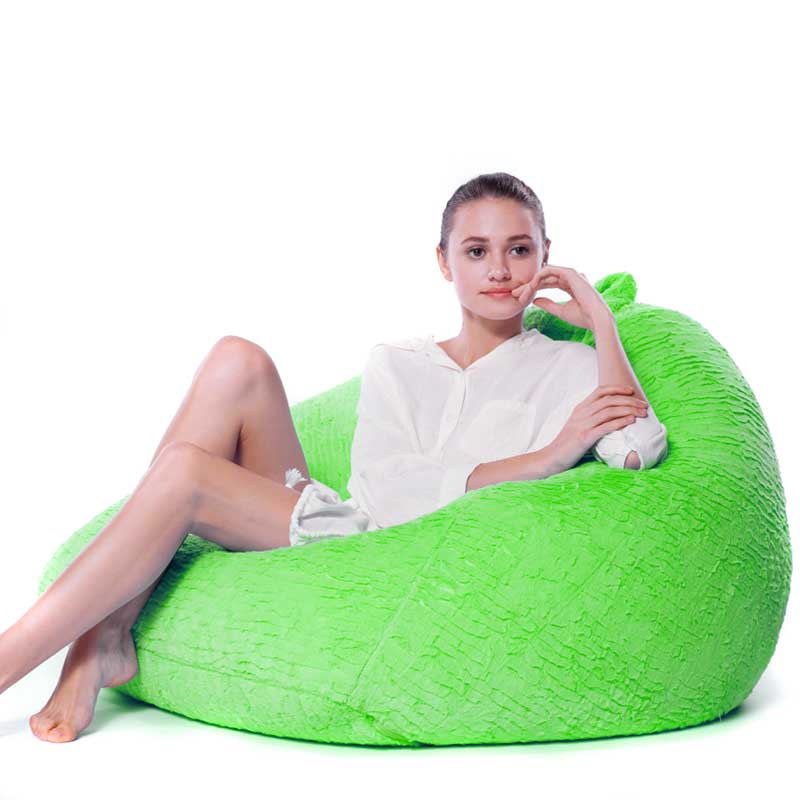 פוף אגס דמוי פרווה - ירוק