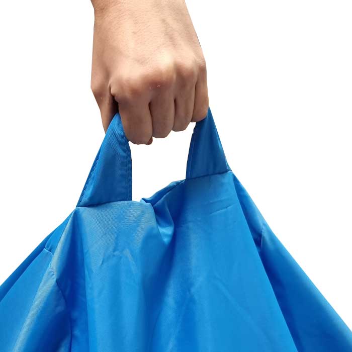 פוף כחול מבד רחיץ