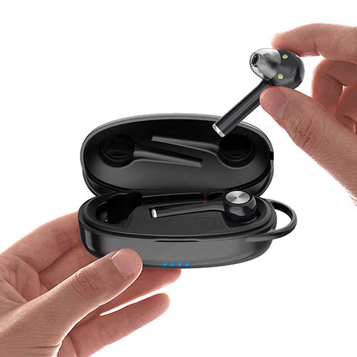 זוג אוזניות Pizzi עם בית טעינה