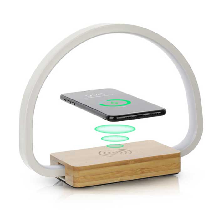 עמדת טעינה אלחוטית עם תאורה