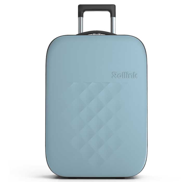 מזוודה מתקפלת עליה למטוס 21" הדקה בעולם רולינק - תכלת ARON