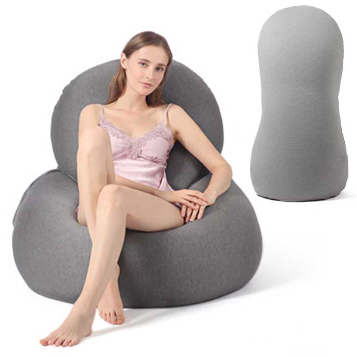 פוף לייקרה אפור עכבר