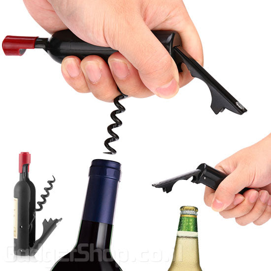 פותחן בקבוקי יין בצורת בקבוק יין