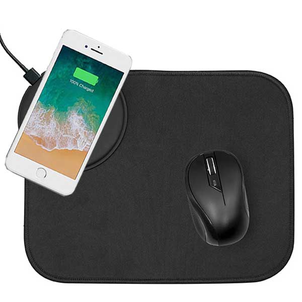 עכבר אלחוטי עם משטח טעינה אלחוטי לנייד