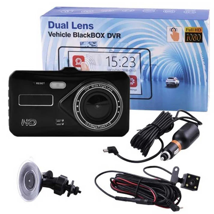 מצלמת רכב FHD1080 עם 2 מצלמות ומסך טאץ 3.8 אינץ