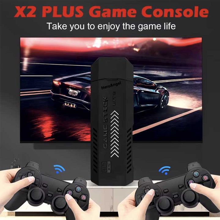 קונסולת משחקי מחשב עם זוג שלטים אלחוטיים X2