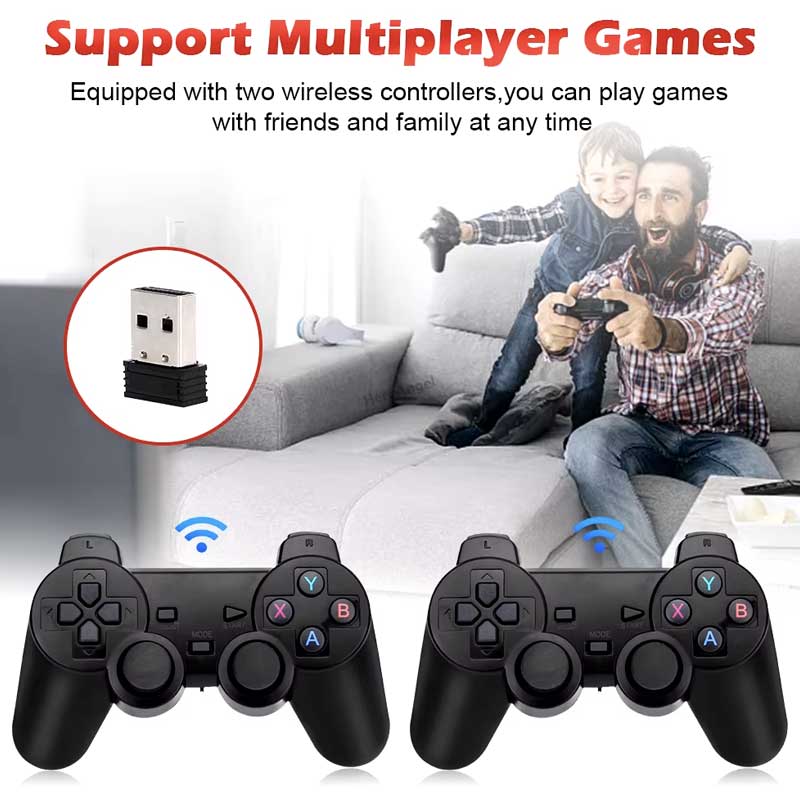 קונסולת משחקי מחשב עם זוג שלטים אלחוטיים X2