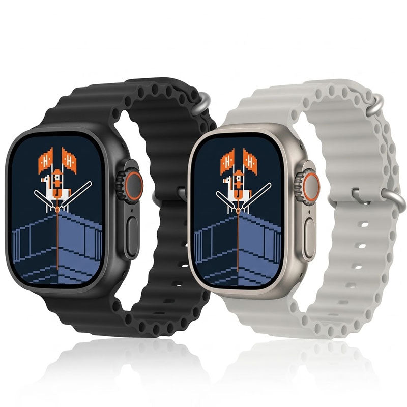שעון חכם HR13 Ultra עם מסך 2 אינץ, רמקול ו3 רצועות להחלפה