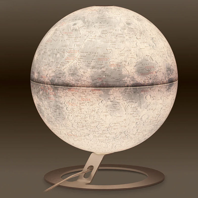 גלובוס ירח מואר LUNA שולחני על בסיס אלומיניום