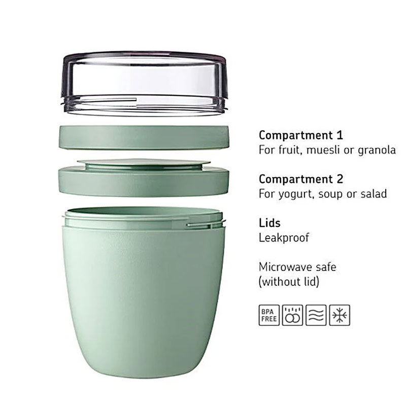 קופסת אוכל 2 חלקים MEPAL