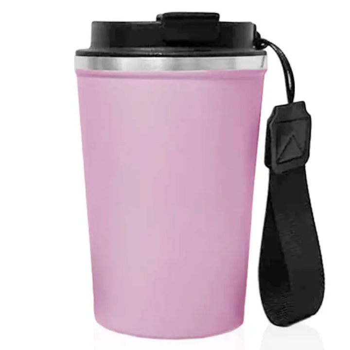 כוס תרמית מעוצבת לדרך עם רצועת נשיאה 350 מ"ל – MIINUS Drix