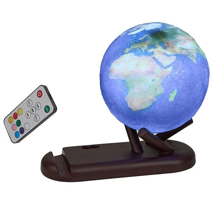 מעמד שולחני יוקרתי עם גלובוס מואר ורמקול Bluetooth