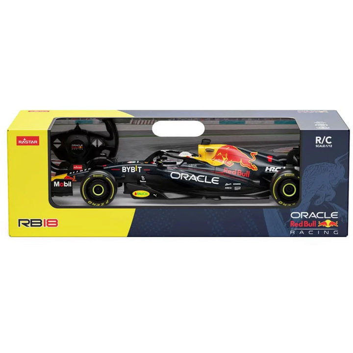 מכונית מרוץ ORACLE RED BULL RB18 על שלט מבית RASTAR