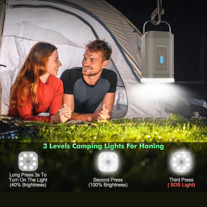משאבת אוויר ניידת נטענת עם פנס