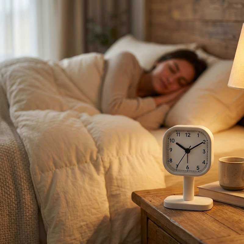 שעון מעורר שולחני מעוצב על רגל בסגנון רטרו