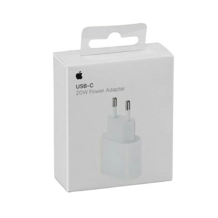 ראש מטען קיר מקורי Apple 20W USB-C בצבע לבן