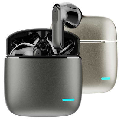 אוזניות אלחוטיות TWS מקצועיות במארז מתכת יוקרתי