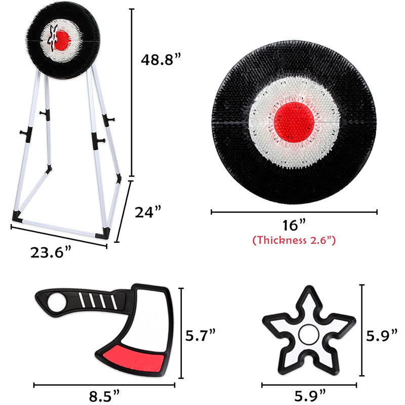 משחק הטלת גרזנים וכוכבי נינג'ה לילדים