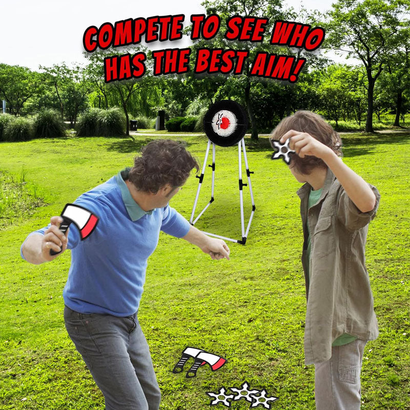 משחק הטלת גרזנים וכוכבי נינג'ה לילדים