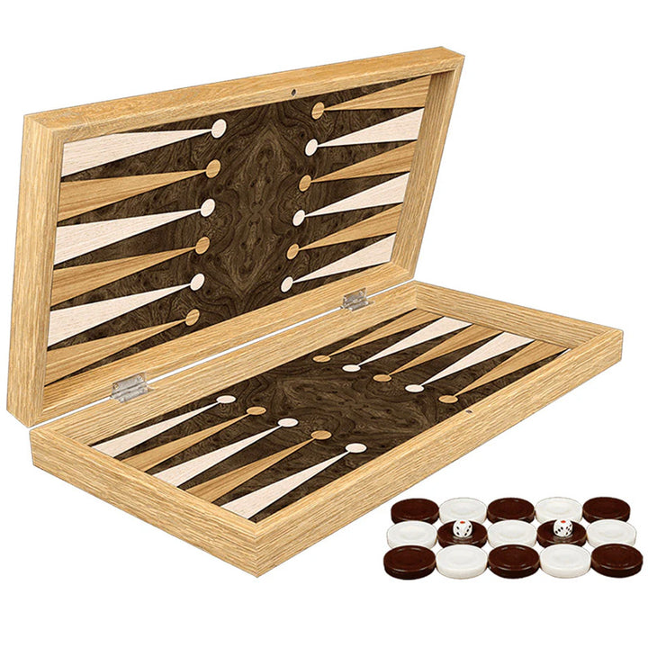 לוח שש-בש קלאסי בעיצוב עץ אגוז