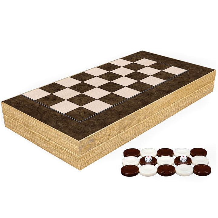 לוח שש-בש קלאסי בעיצוב עץ אגוז