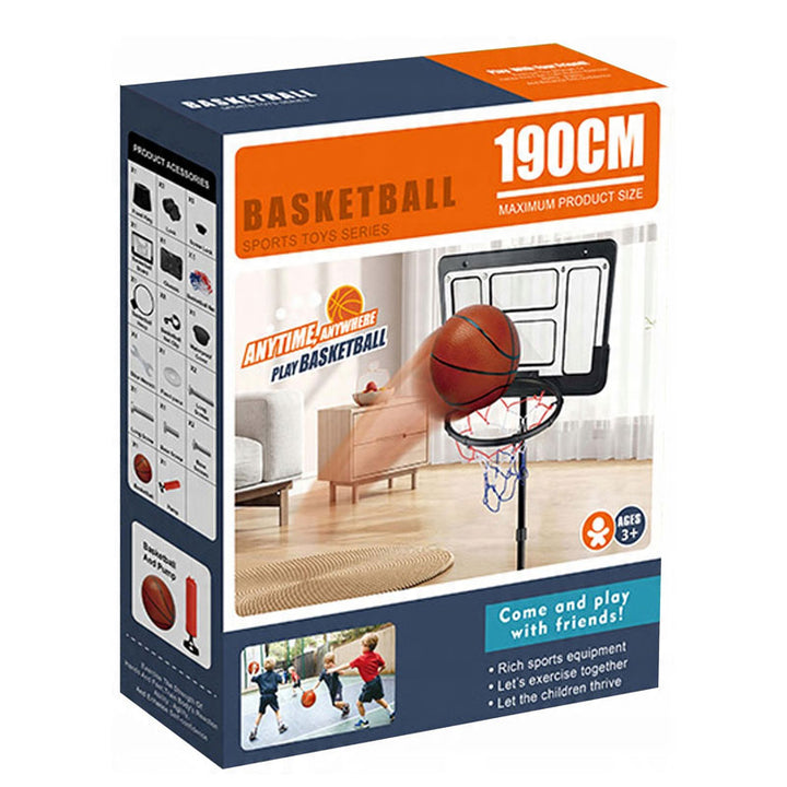 מתקן כדורסל מתכוונן 190 ס"מ