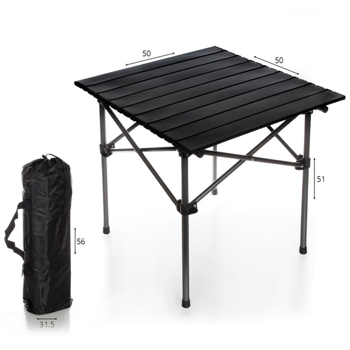 שולחן מתכת מתקפל לים ולקמפינג כולל נרתיק נשיאה