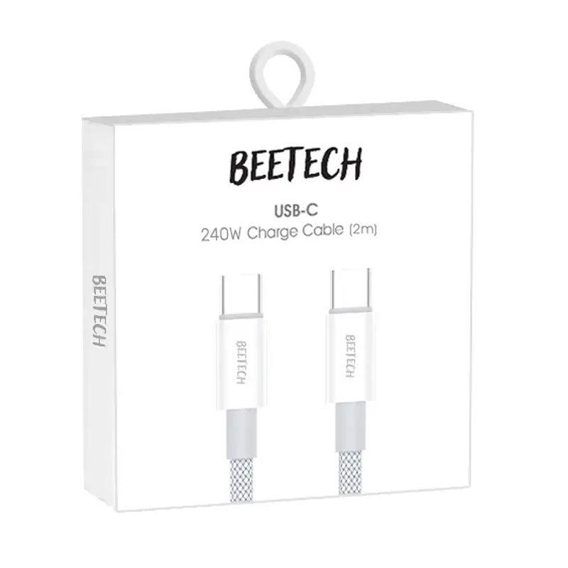 כבל טעינה מהירה שזור Type-C 240W באורך 2 מטר מבית BeeTech
