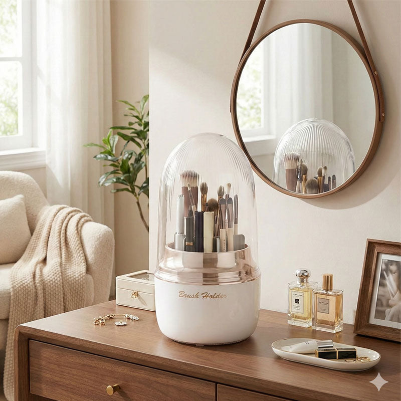 ארגונית מברשות איפור מסתובבת 360 מעלות