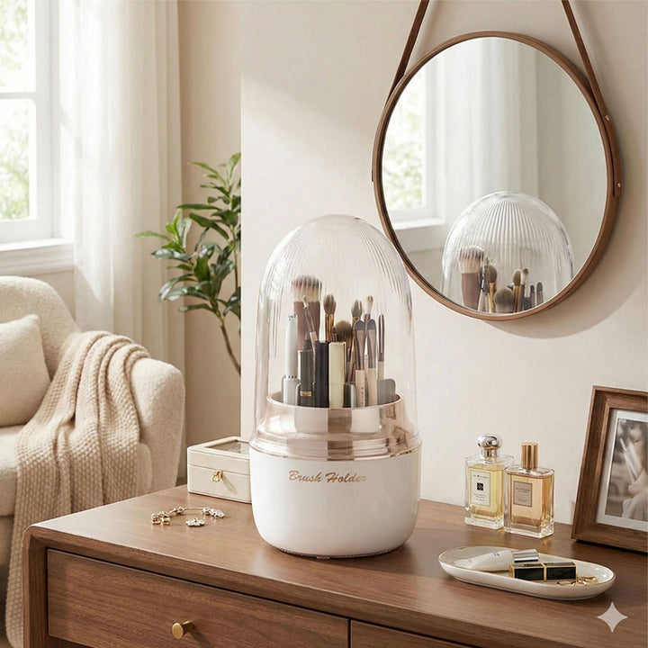 ארגונית מברשות איפור מסתובבת 360 מעלות