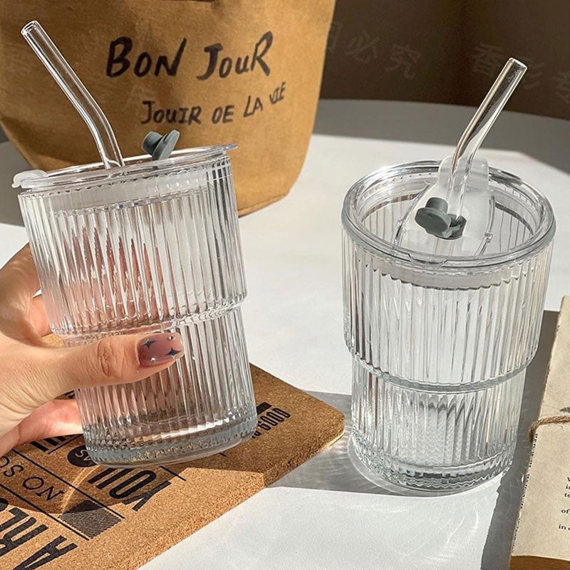 כוס זכוכית בעיצוב רטרו 400 מ״ל - קאפלה