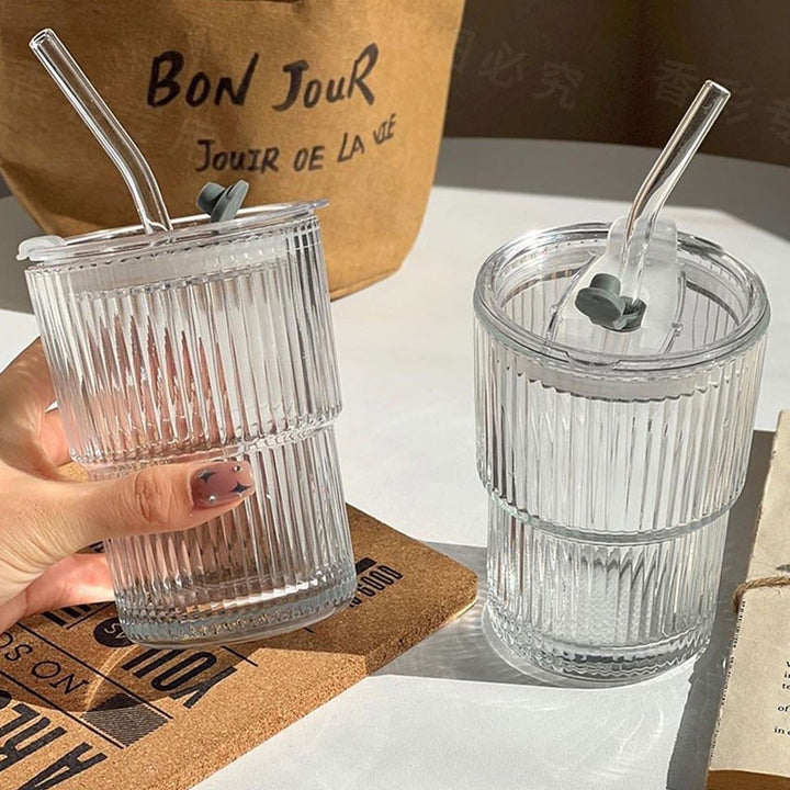 כוס זכוכית בעיצוב רטרו 400 מ״ל - קאפלה