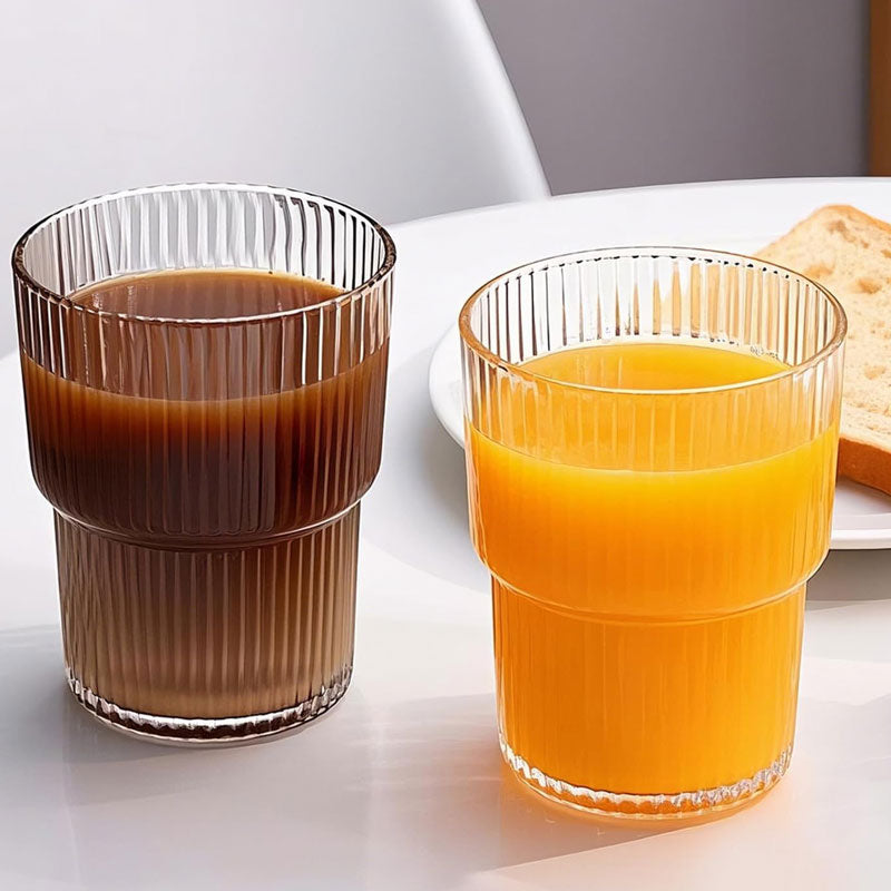 כוס זכוכית בעיצוב רטרו 400 מ״ל - קאפלה