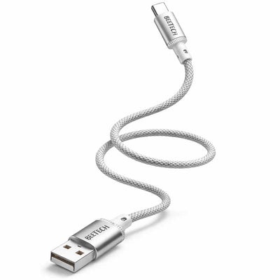 כבל טעינה וסנכרון שזור USB ל-Type-C דגם Shielded מבית BeeTech - 3A